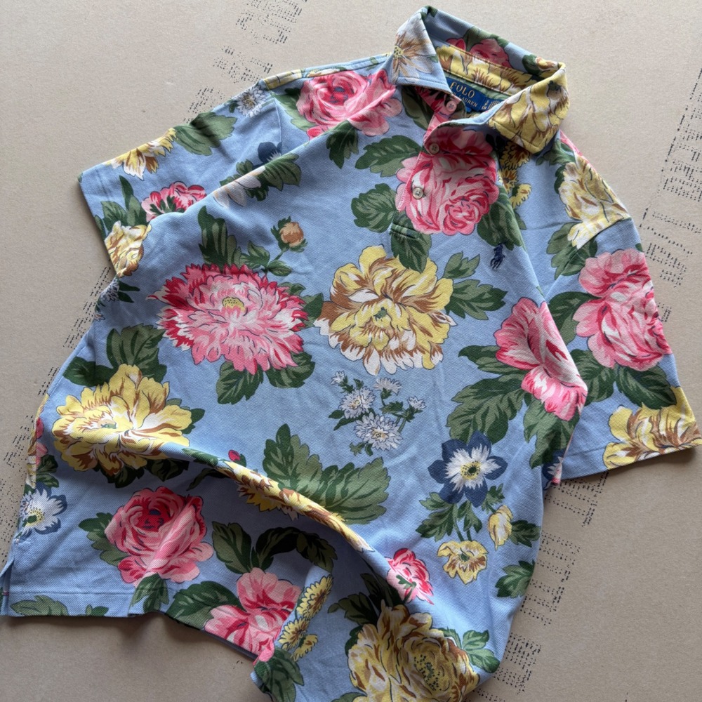 Y2K Polo Ralph Lauren Floral Polo Shirt